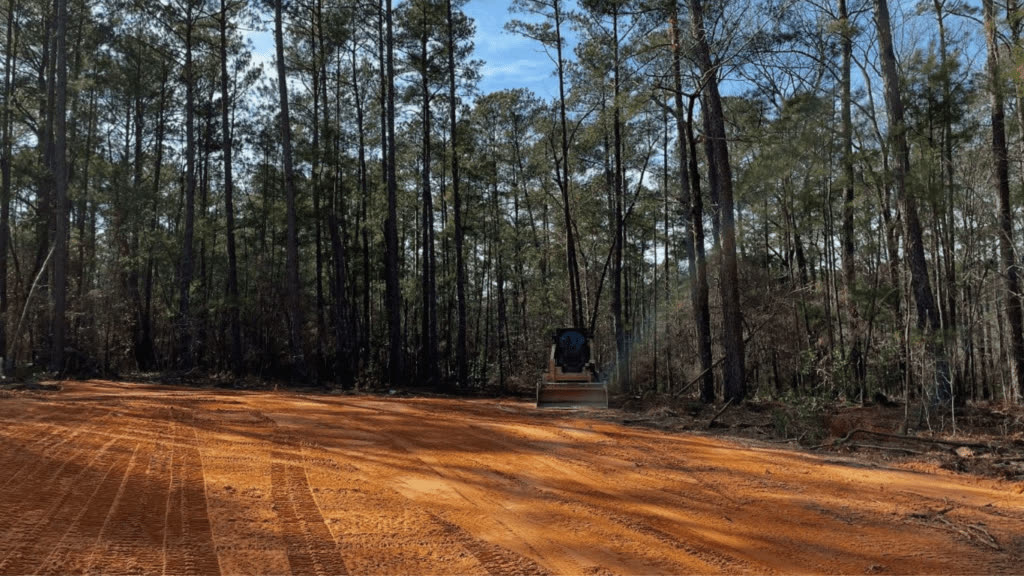 A lot taken back to dirt, ready to build on.